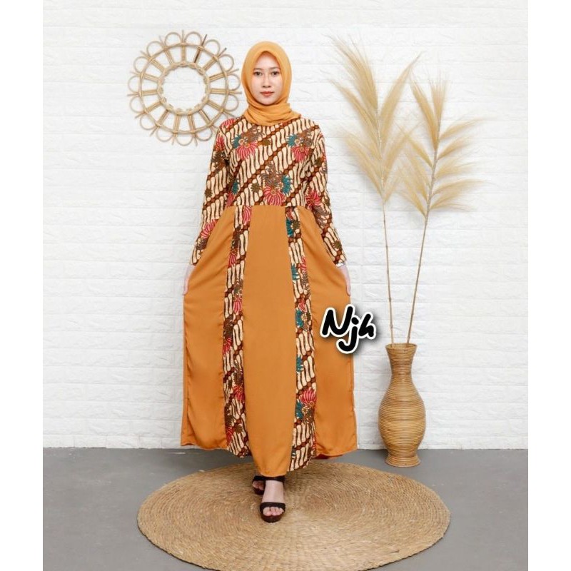 Gamis Batik Kombinasi JUMBO