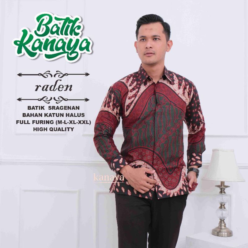 Kanaya Baju Batik Pria Lengan Panjang Modern RADEN Full Furing