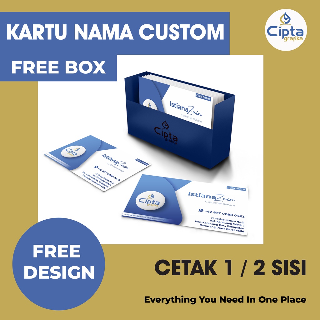 Jual CETAK KARTU NAMA / BUSSINES CARD/ NAME CARD CUSTOM MURAH BAHAN