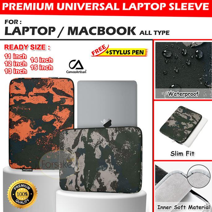 ORIGINAL Sleeve Tas Motif Army Macbook Air Pro 13 13.3 Inch M1 Retina