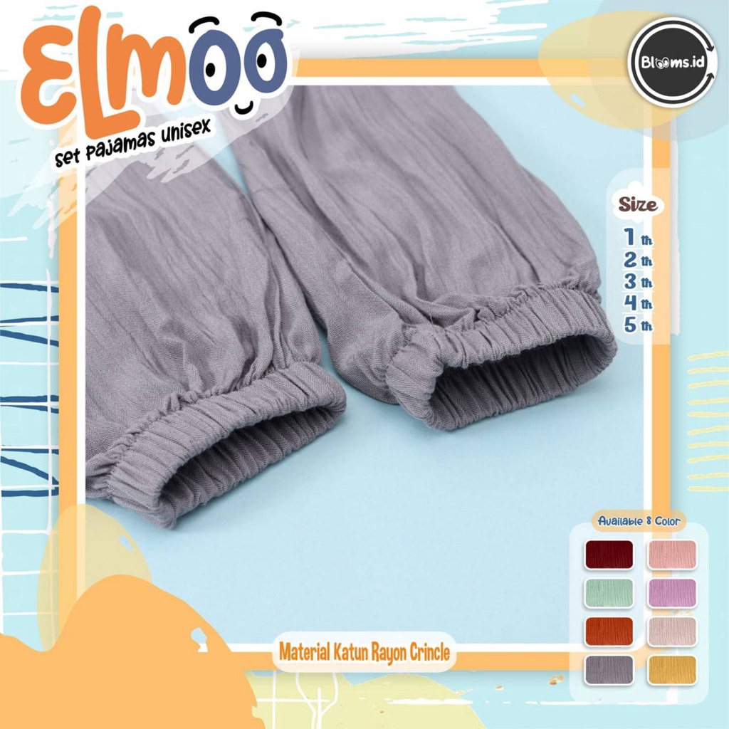 Setelan Pajamas anak Unisex Elmoo By Bloom