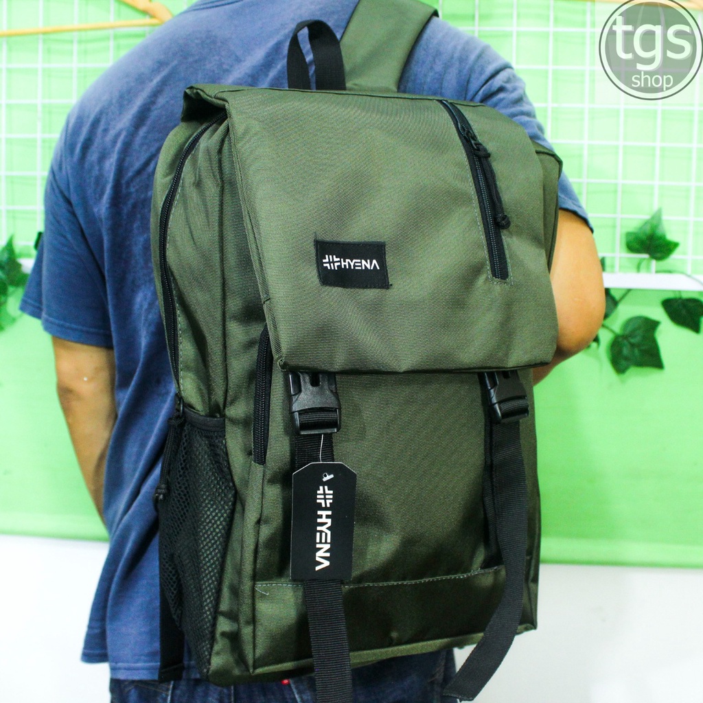 (TGS OLSHOP) Tas Kuliah Ransel Laptop Polos Pria Wanita 15L Cordura