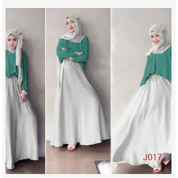 Vie's Collection Gamis fashion long sleeve double layer