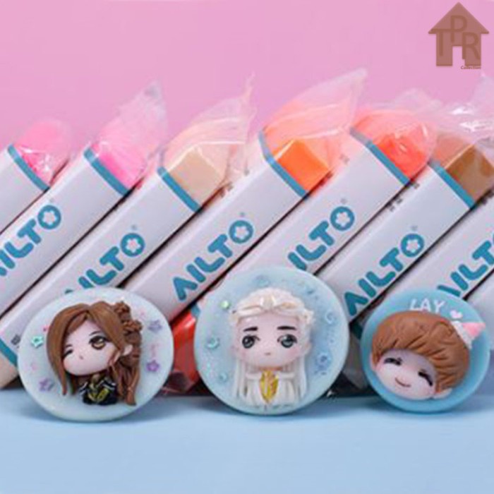 Ailto - polymer clay oven baked 125/250gram 49 warna pilihan