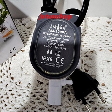 Amara AM 1200 A AM-1200 AM1200A Mesin Pompa celup Power Head PH Filter Aquarium aquascape