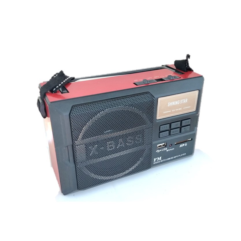 Radio FM Shining Star SS104 Recording Function Portable Radio With USB SD Card Player Free Earphone