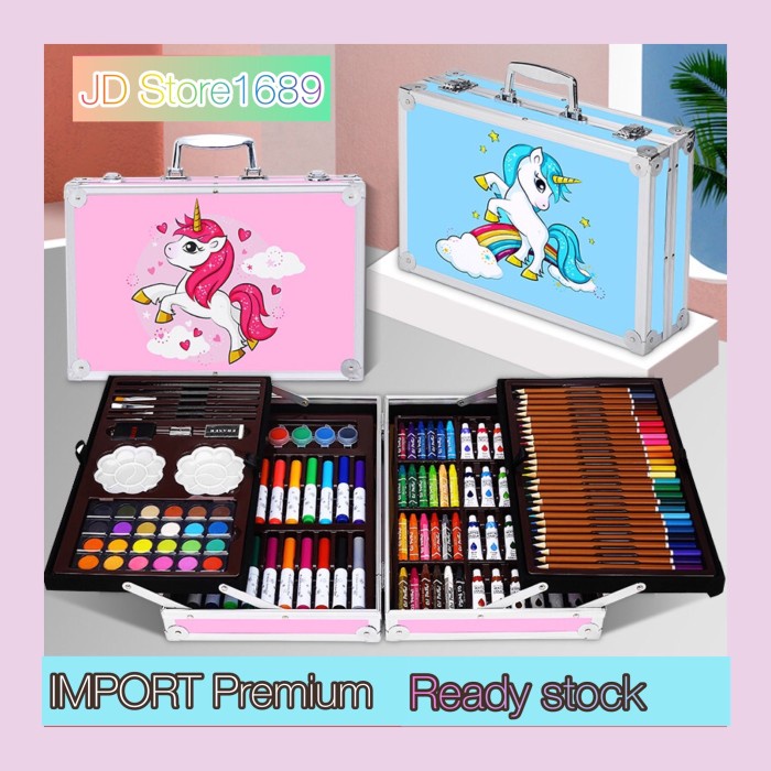 

Produk Terbaru Set Alat Gambar Anak Tulis Lukis Koper Box Jingjing Import / Art Set