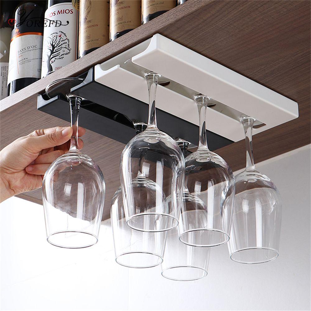 Tempat Gelas Nanas Klasifikasi Dapur Rumah Bawah Kabinet Display Rak Gelas Gantung Rak Gantung Lemari Organizer Holder Goblet Rack