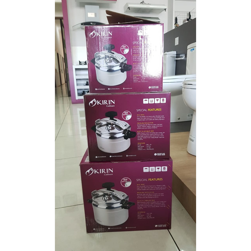 Kirin Panci Presto High Pressure Cooker 12 Liter KPC-120 KPC120