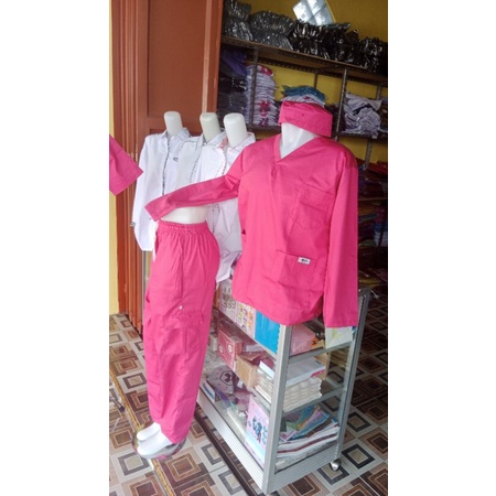 MEDIS MEDICAL - [ FREE BORDIR NAMA ] Baju OK | Baju OK Lengan panjang | Scrub OK | Baju Medis - Scru