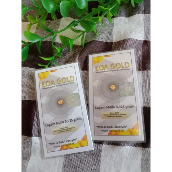 Emas Logam Mulia EOA mini gold emas batangan 24k 0,025 gram