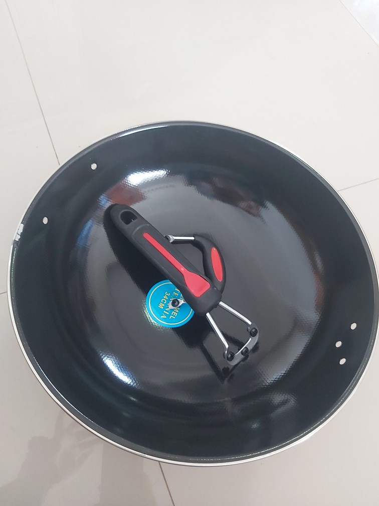 Wajan Enamel Gagang & Kuping Hitam Kwalii Penggorengan Texania 34 Cm Anti Lecet