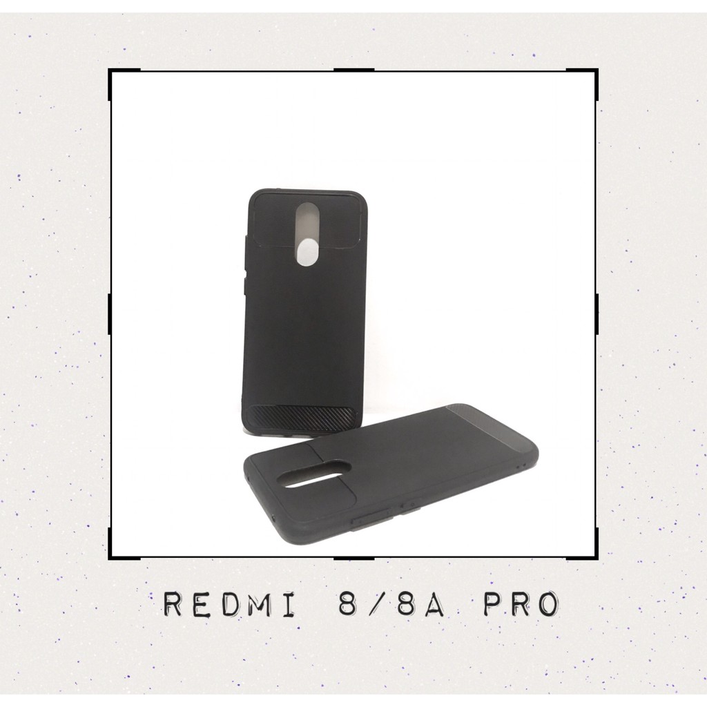 soft case black carbon  redmi 8 & 8A pro