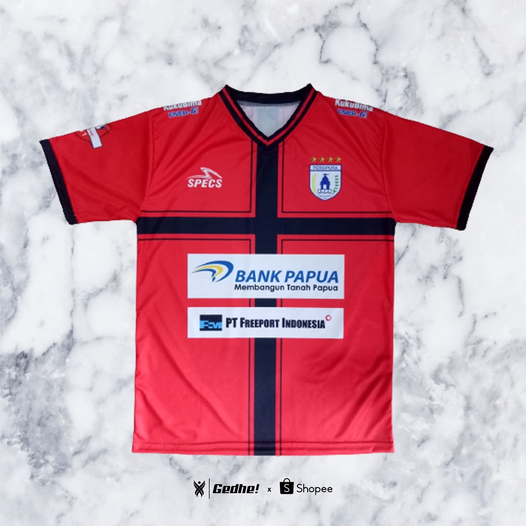 Jersey Persipura Jayapura Free Nama & Nomor Punggung