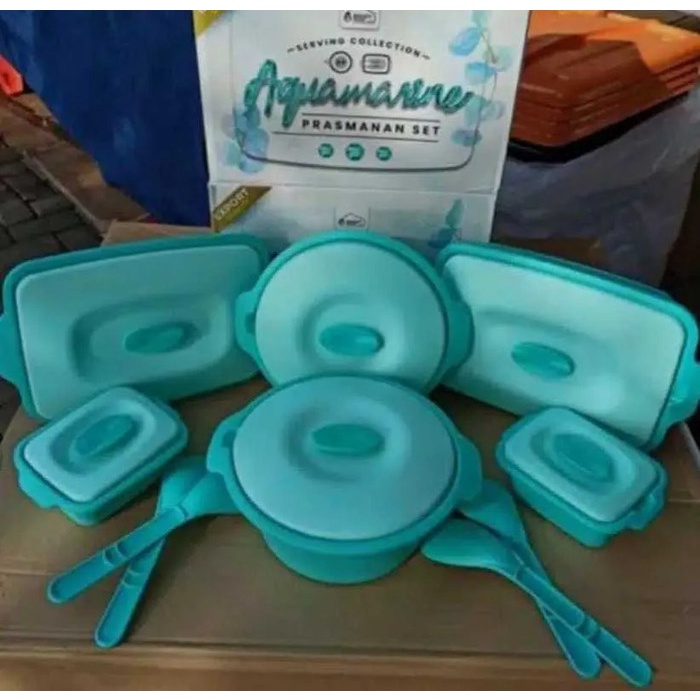 Saji Prasmanan - Prasmanan Aquamarine Set-Tempat Saji Lauk Prasmanan Set Aquamarine Big