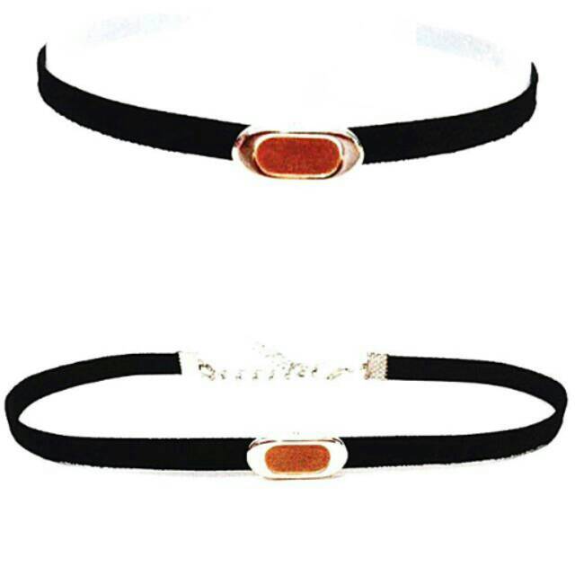 Brown Capsule Luxury Black Thin Velvet Choker Necklace | Kalung Handmade Premium Collection