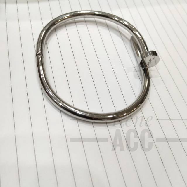 Gelang bentuk Paku Titanium silver