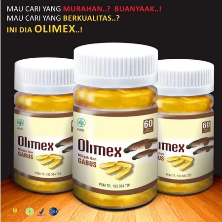 [AGEN RESMI ] KAPSUL OLIMEX ORIGINAL - OLIMEX Minyak Ikan Kutuk Olimex 60 Kapsul