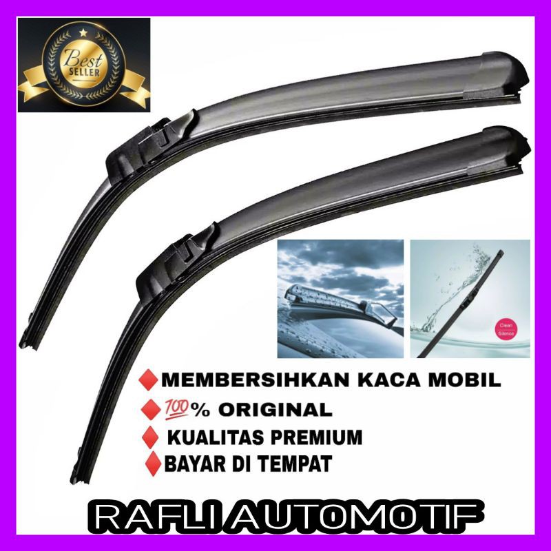 Wiper Mobil Kaca Depan Datsun Go  Framless 2Pcs Kanan kiri Wifer Datsun Go
