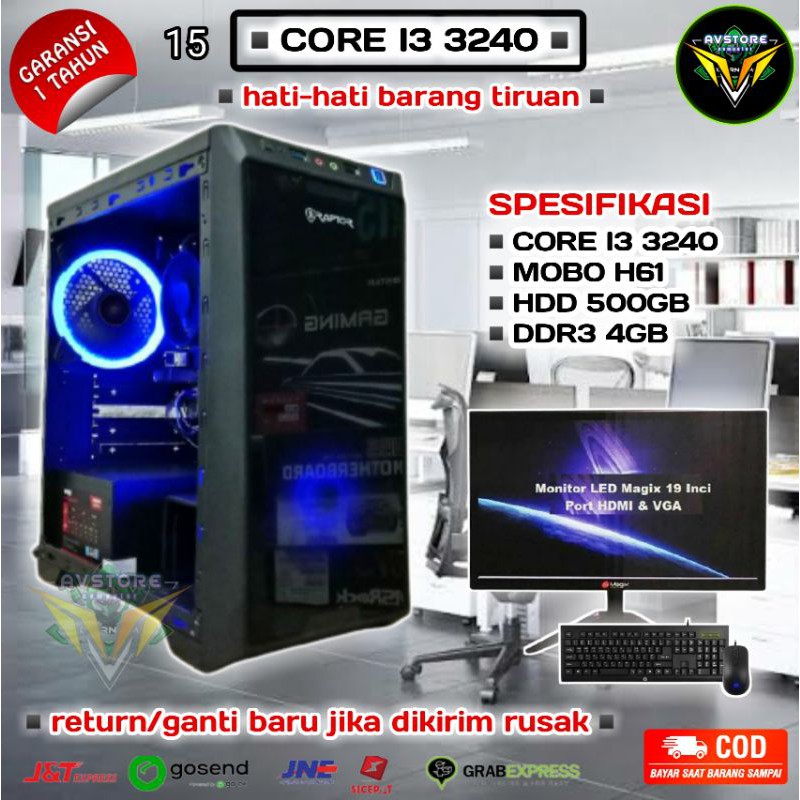 PC Rakitan Core i3/Core i3 550/DDR 4GB/HDD 500GB i3 3240 A