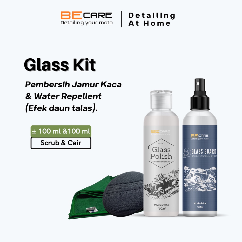 Glass KIT Pembersih Penghilang Jamur Kaca Coating Efek Daun Kaca Mobil