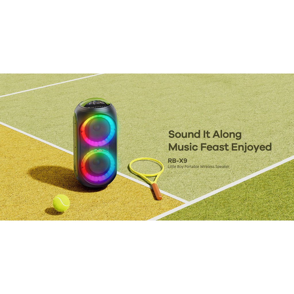 AKN88 - REMAX RB-X9 Speaker Karaoke Outdoor RGB HiFi Portable