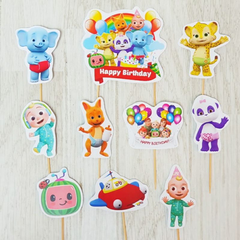 [READY] CAKE TOPPER TERMURAH CAKE TOPPER COCOMELON | COCO MELON TPPPER CAKE BIRTHDAY |