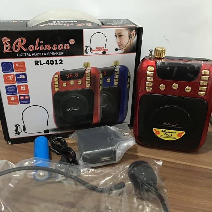 Digital Audio Speaker RL4012 Rolinson Perekam Bonus Mic Microphone