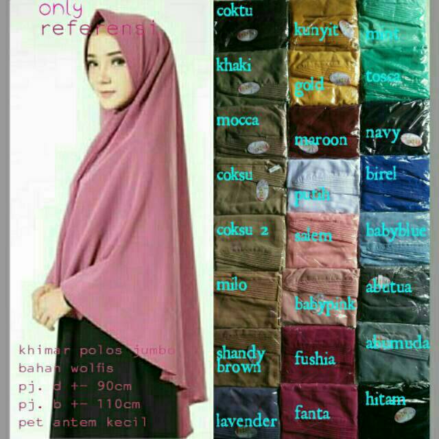 Khimar ROSE CREP PREMIUM // Jilbab Syar'i Instan Premium Super Jumbo XXL Lancip // Kerudung Wanita