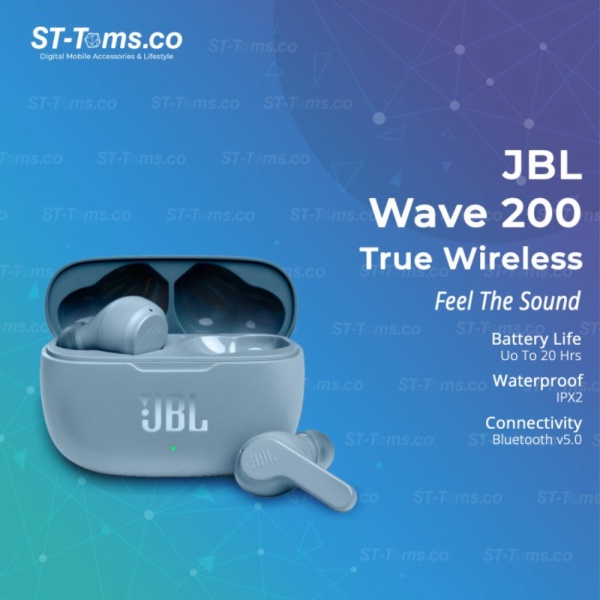 Unik JBL Wave 200 True Wireless Earbuds - Biru Berkualitas