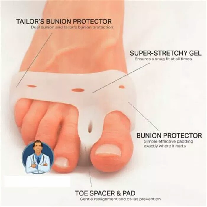 2pcs Big Toe Bunion Splint Straightener corrector Hallux Valgus Bunion