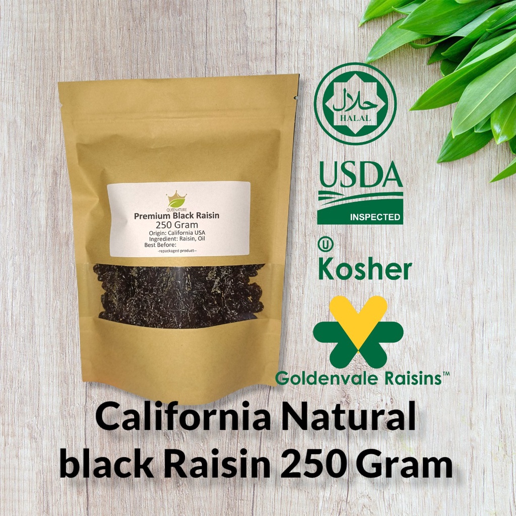 California Black Raisin 250Gram / Kismis Hitam Pekat Premium USA