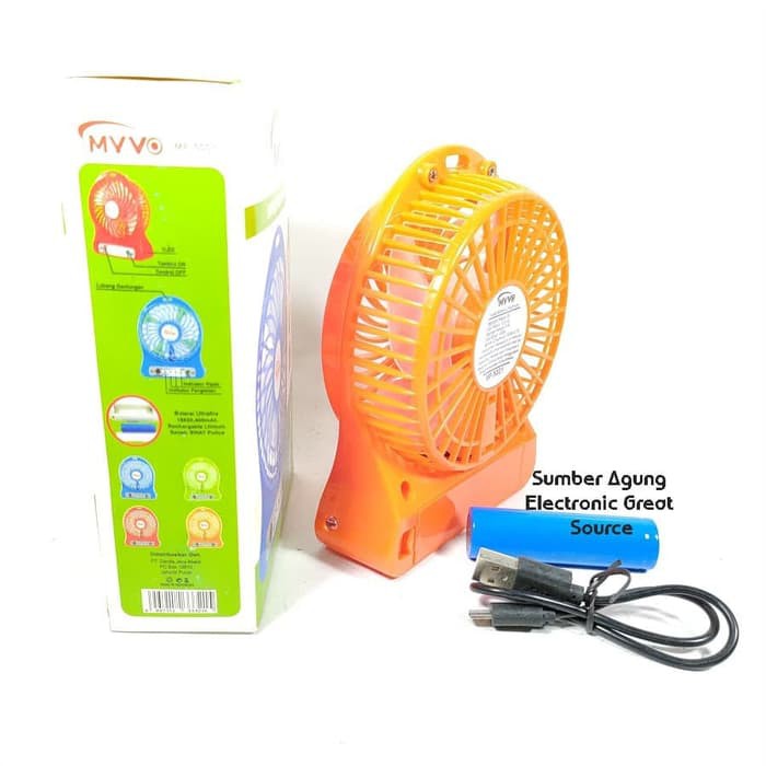 Mini Fan Portable MYVO MF5001 Charge Cas Angin Kencang