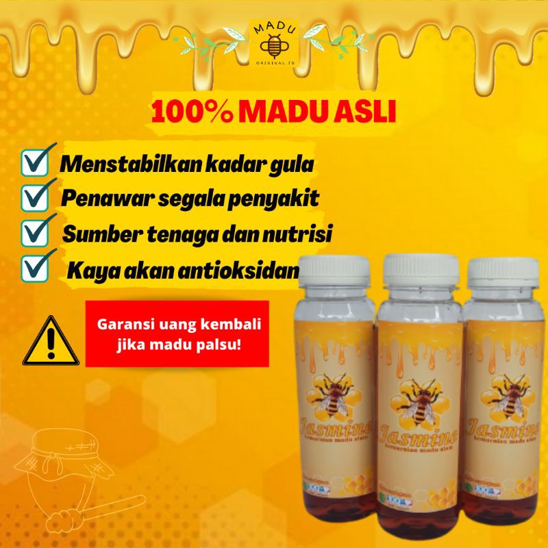 

madu asli murni multifora rasa jasmine tj trigona klanceng hutan kalimantan sumbawa azzikra al shifa