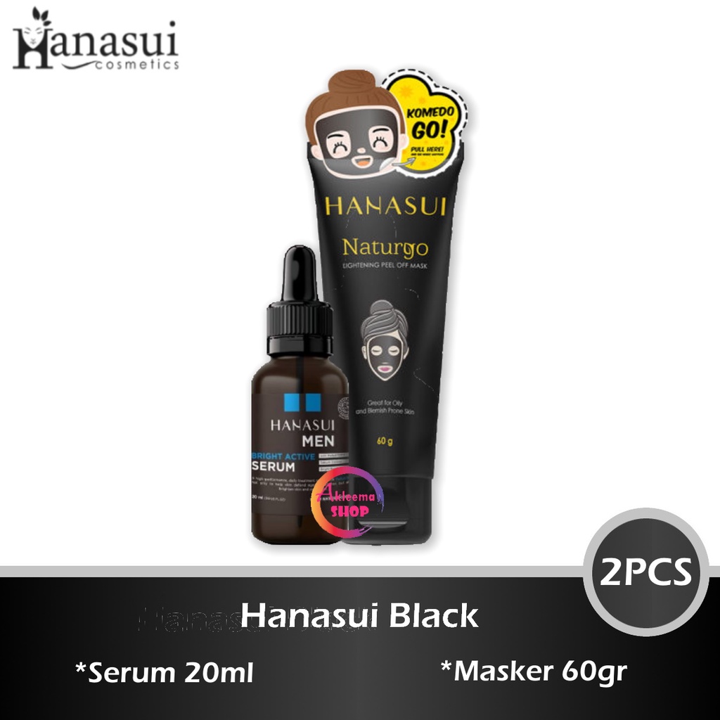 Paket Hanasui Black 2pcs (Serum 20ml+Masker 65gr)