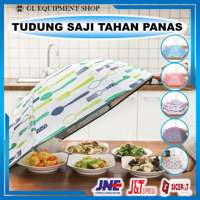 Tudung Saji Tutup Penutup Makanan Lipat Tahan Penahan Panas Hangat Aluminium Foil Besar Jumbo