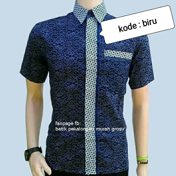 batik cap baju batik kombinasi pria batik pekalongan untuk anak muda