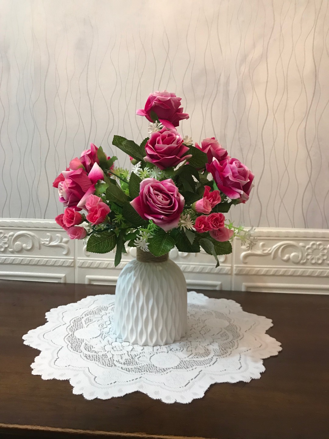 Bunga Plastik Rose/mawar Beludru/ Bunga Mawar Beludru