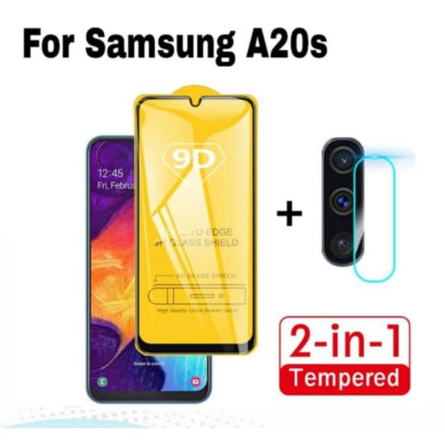 Tempered Glass Samsung A20s + Tempered Glass Camera Samsung A20s 2in1 SC