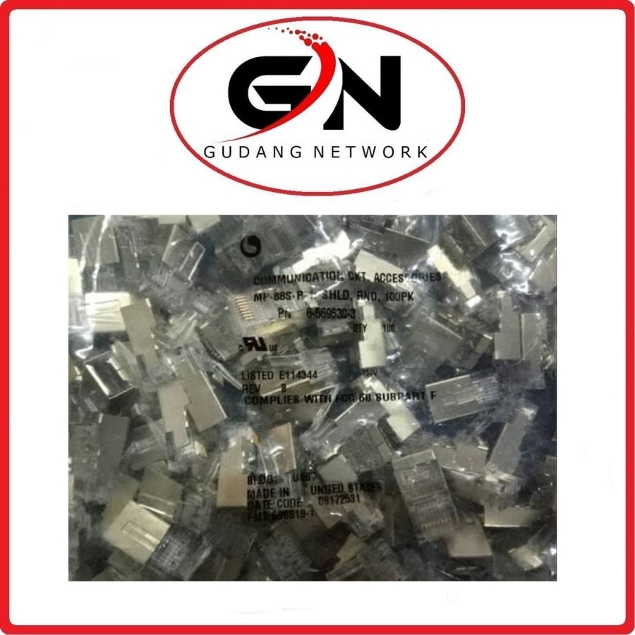 AMP COMMSCOPE Connector STP CAT5 / FTP CAT.5e ORIGINAL 100 PCS