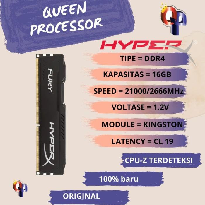 Ram Kingston Hyper X Hyperx Fury Ddr4 16Gb 2666Mhz