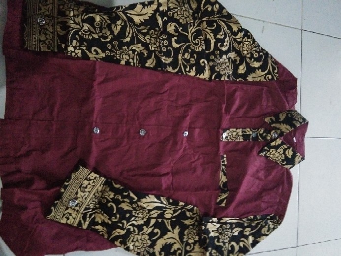 Kemeja Batik Kombinasi Exclusive Batik Pria Lengan Pandek M L Xl Xxl