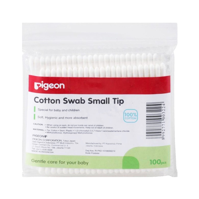 Pigeon Cotton Swab Small Tip 100 pcs / Pigeon Cotton Bud Bayi isi 100