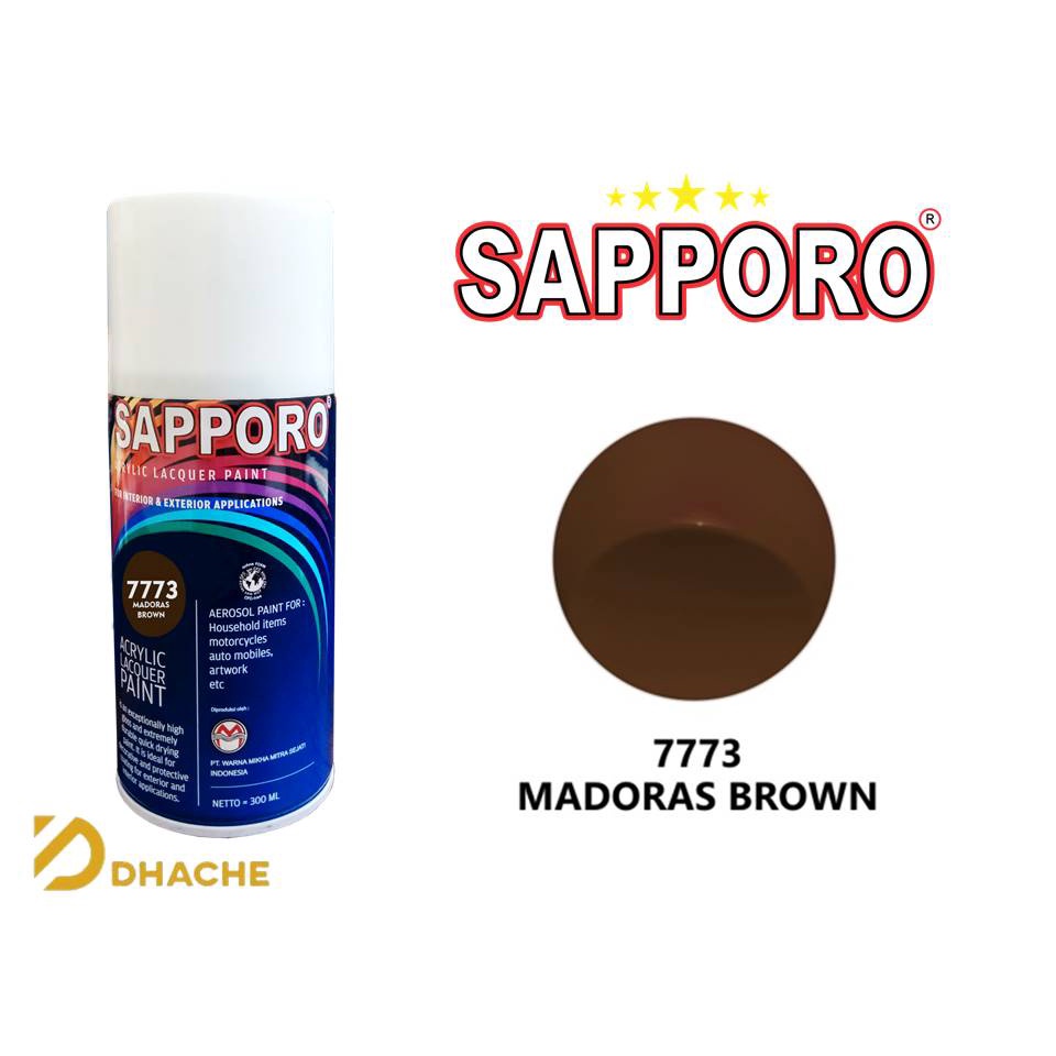 Sapporo Cat Spray 7773 Madoras Brown 300 ml Cat Semprot Sapporo