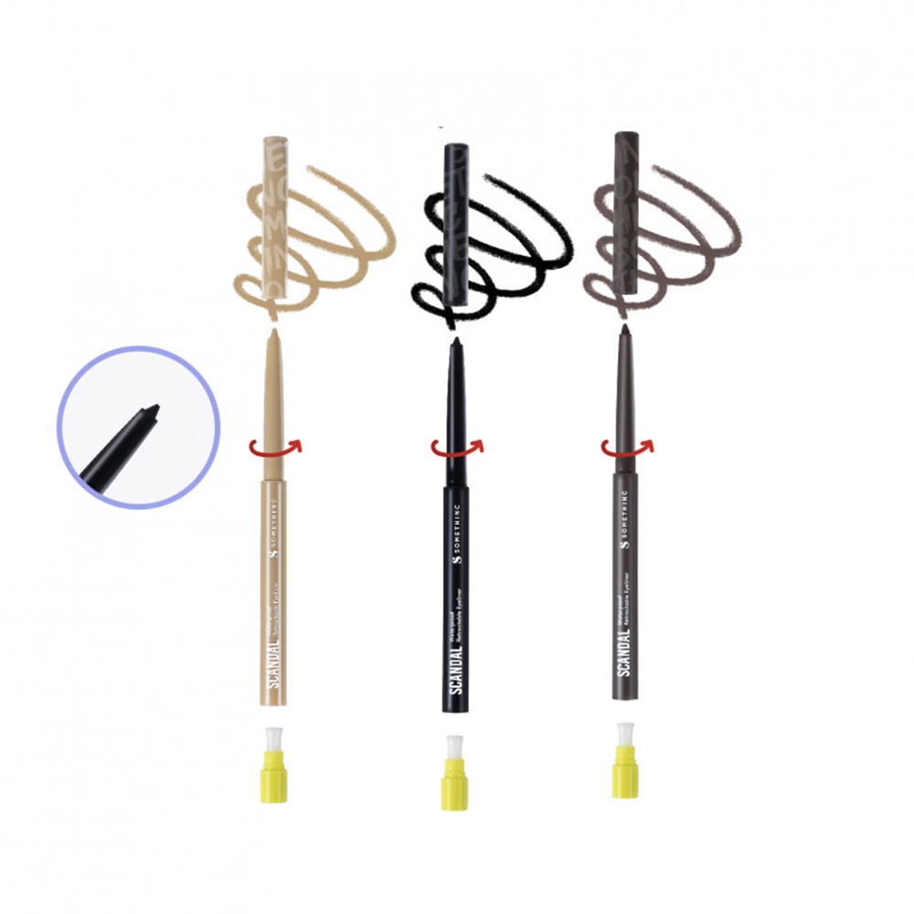 ❤ BELIA ❤ SOMETHINC SCANDAL Waterproof Retractable Eyeliner | Pensil Pencil Eyeliner | BPOM