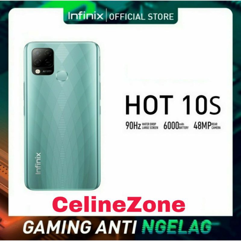 HP Infinix Hot 10s 6/128 Ram 6 GB 128GB Garansi Resmi HP Gaming Legendary-Hijau