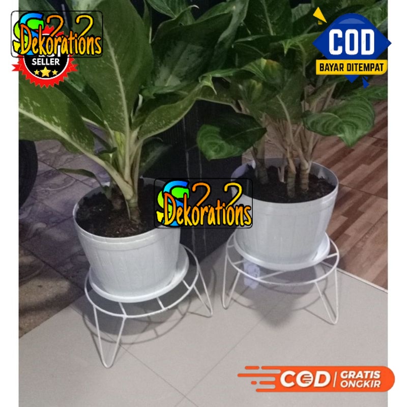 standing pot ram jumbo diameter 30cm tinggi 15cm/ standing pot besi