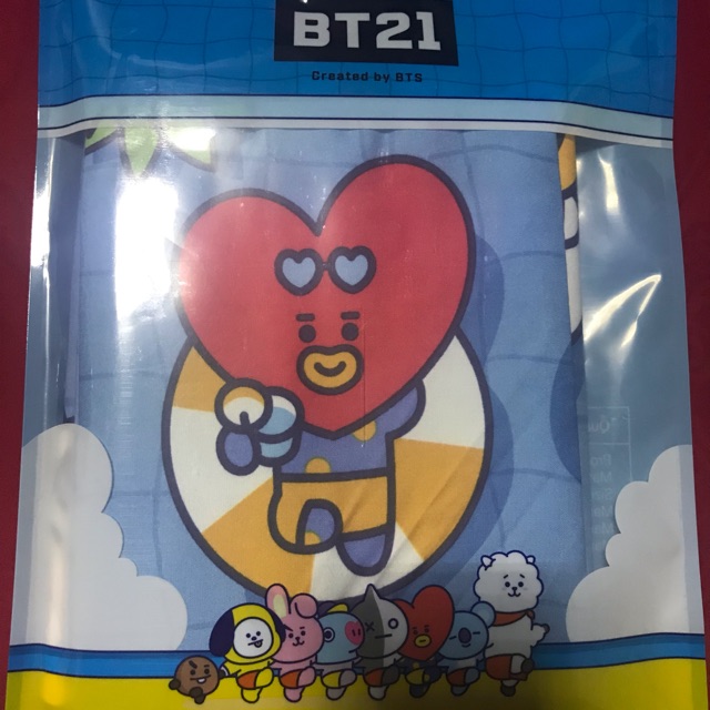 BT21 INNISFREE SLOGAN BEACH TOWEL TATA