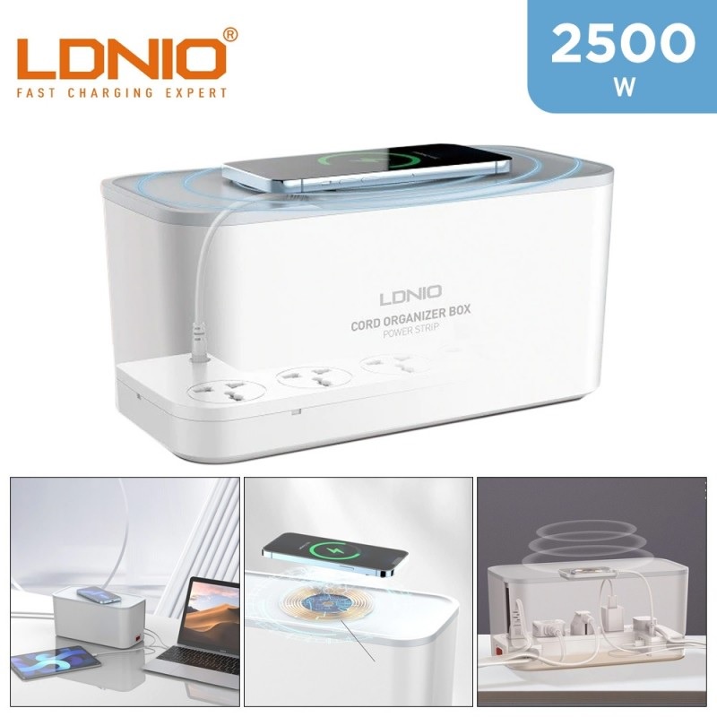 LDNIO SCW5354 - Management Power Strip Box - 15W Wireless Charging