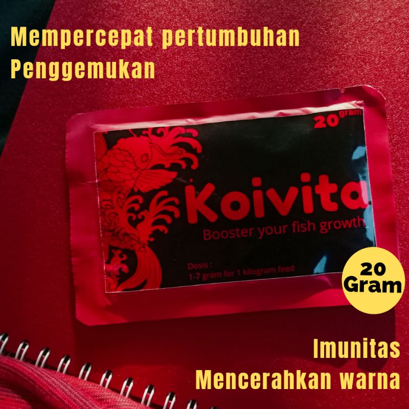 multivitamin pertumbuhan suplemen penggemukan pembesaran ikan pencerah warna koi lohan chana oscar koivita zeorfarm